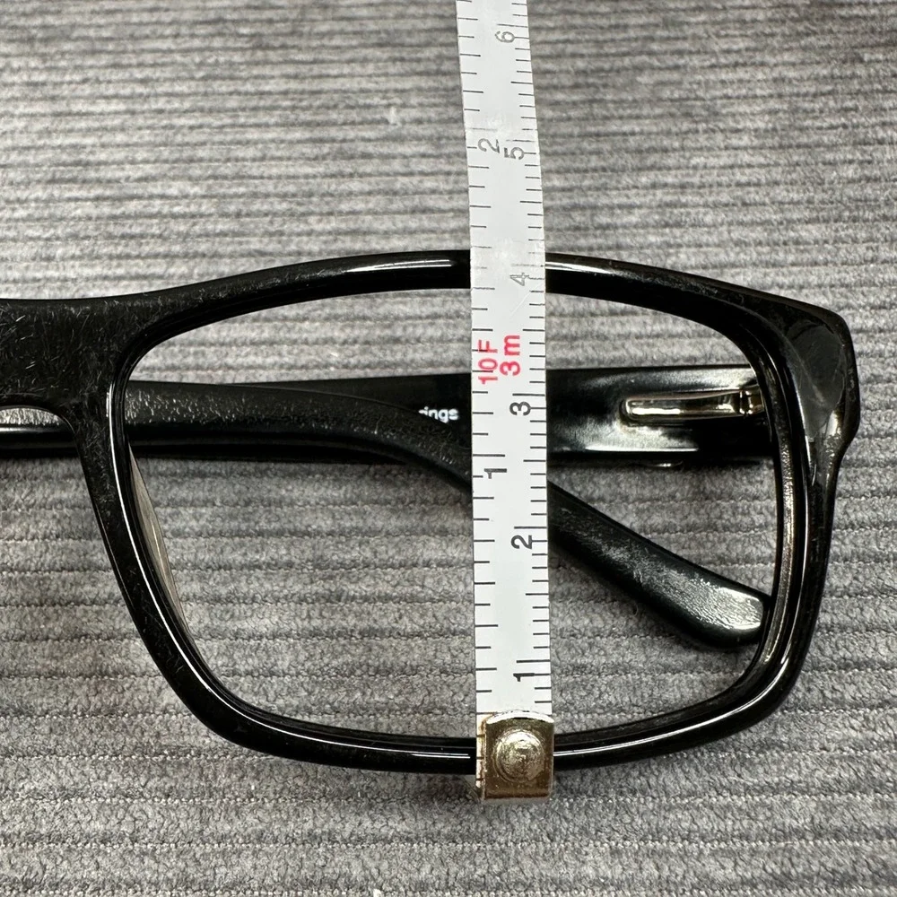 Carter Black Rectangular Y2k Eyeglasses Frames CART-17-01 56-14-135 Palm Springs